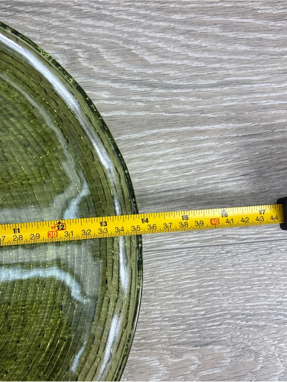 Vintage Anchor Hocking Avocado Soreno Green MCM Large Round  14